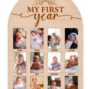 Baby Milestone Board SIXEIGHT Wooden U‑Shape-0