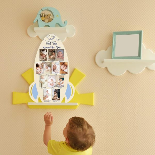 UIBOVA Baby Photo Board Wood Minimalist-3