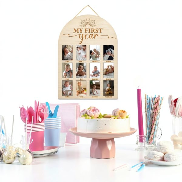 Baby Milestone Board SIXEIGHT Wooden U‑Shape-2