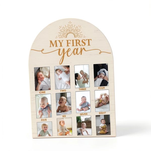 Baby Milestone Board SIXEIGHT Wooden U‑Shape-5