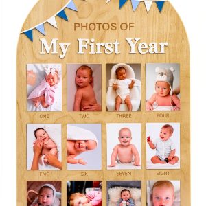 First Year Photo Board Jissoo Rustic Wood 15x22-0