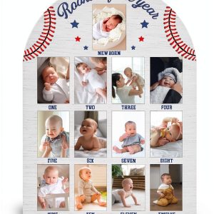 SIXEIGHT Baby Milestone Wooden Photo Board 16x12-0