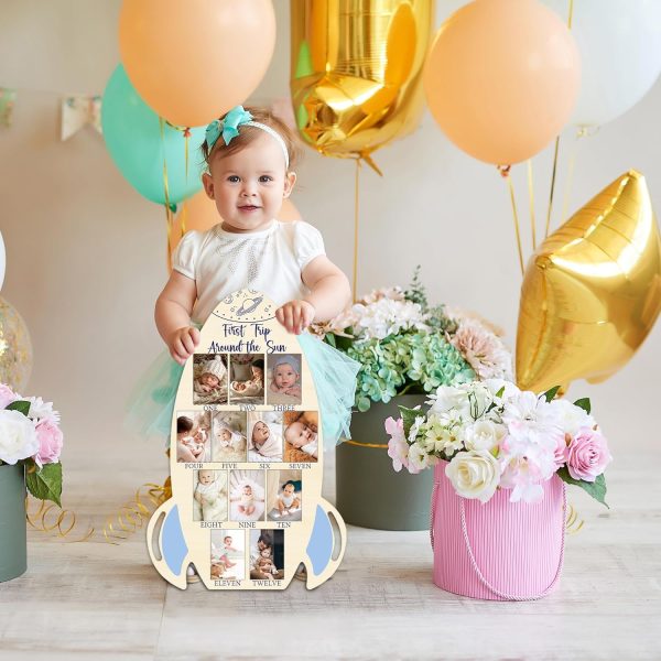UIBOVA Baby Photo Board Wood Minimalist-5
