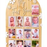 WAWUO Baby Photo Board Unfinished Engineered Wood-0