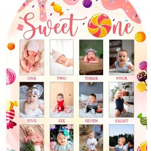 Baby Milestone Photo Board SIXEIGHT Wood Frame-0