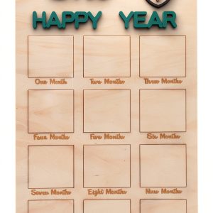 VAVAYAO Baby First Year Milestone Wood Board-0