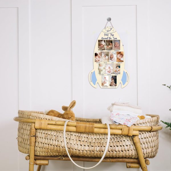 UIBOVA Baby Photo Board Wood Minimalist-4