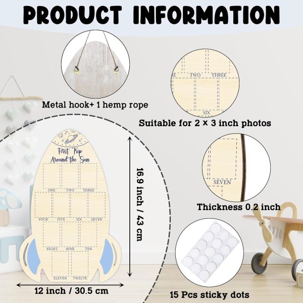 UIBOVA Baby Photo Board Wood Minimalist-1
