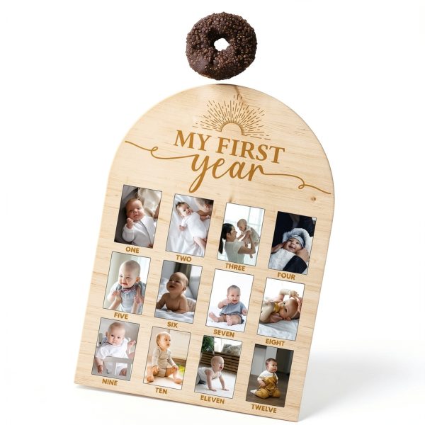 Baby Milestone Board SIXEIGHT Wooden U‑Shape-4