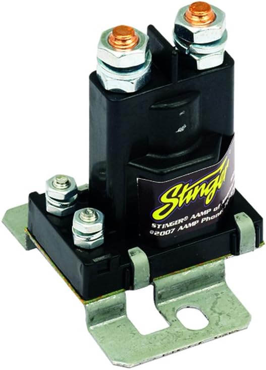 Installing STINGER battery isolator relay in a truck's engine bay