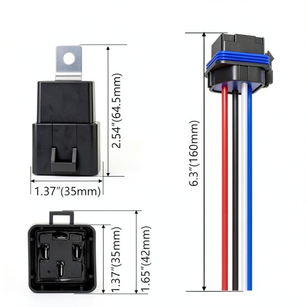Weasch 12V 5Pin Relay Plug-In-5