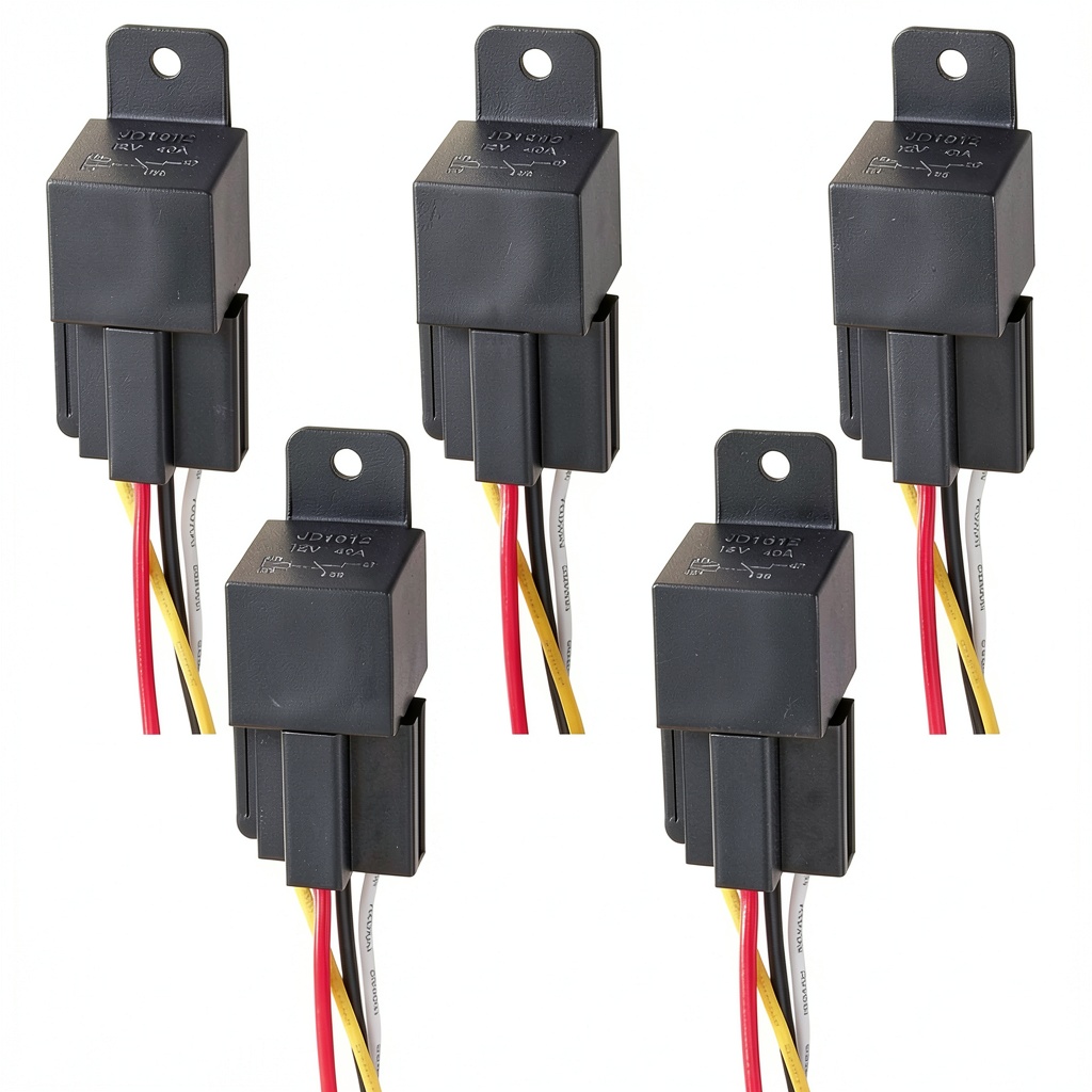 Cotonlake 12V 40A relay installed in a car engine bay